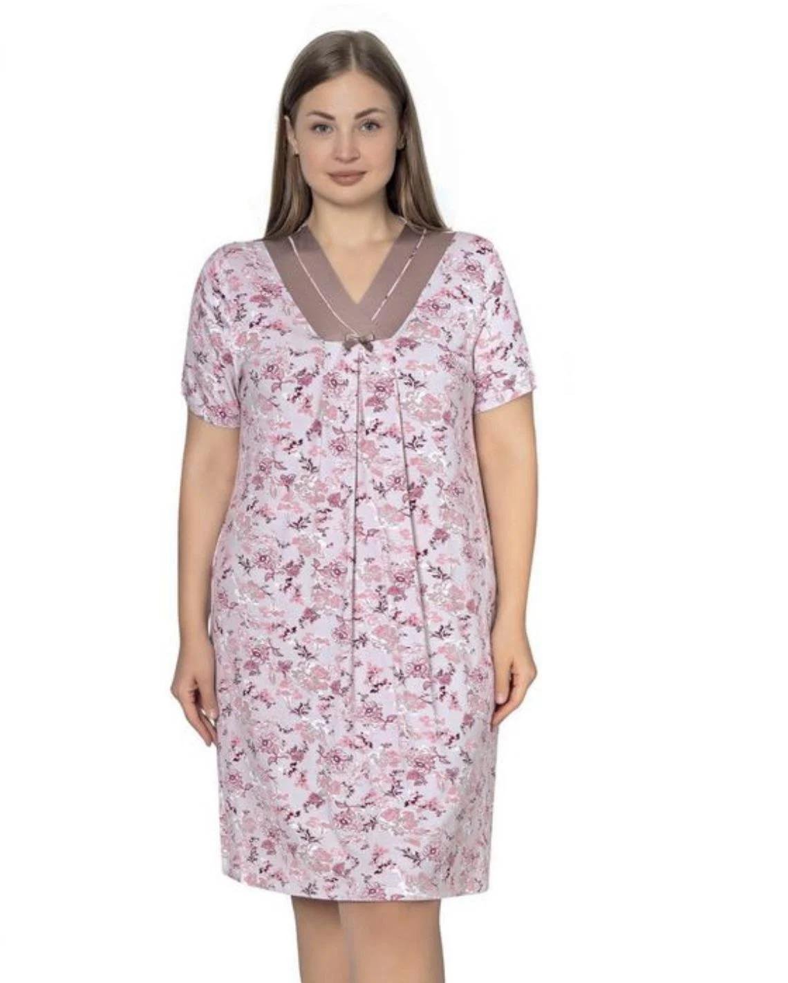 Нічна сорочка жіноча Cotpark Квіти 4XL Світло-сірий (13656X) Нічна сорочка жіноча Cotpark Квіти 4XL Світло-сірий (13656X)