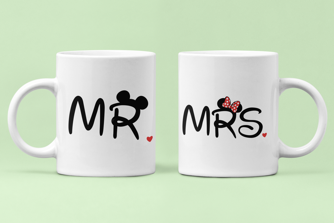 Чашки парные "MR MRs" 2 для влюбленных 330 мл Белый (ВЛ107Ч)