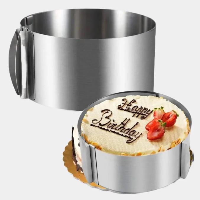 Раздвижное кольцо для торта из нержавеющей стали Cake Ring 16-30 см (1206) - фото 2