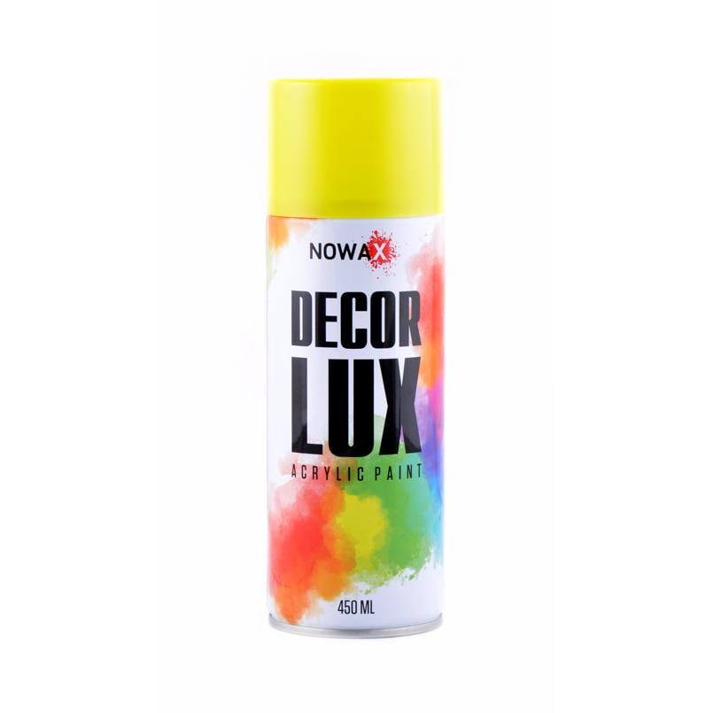 Краска акриловая Nowax Spray 450мл желтый (TRAFFIC YELLOW/RAL1023)