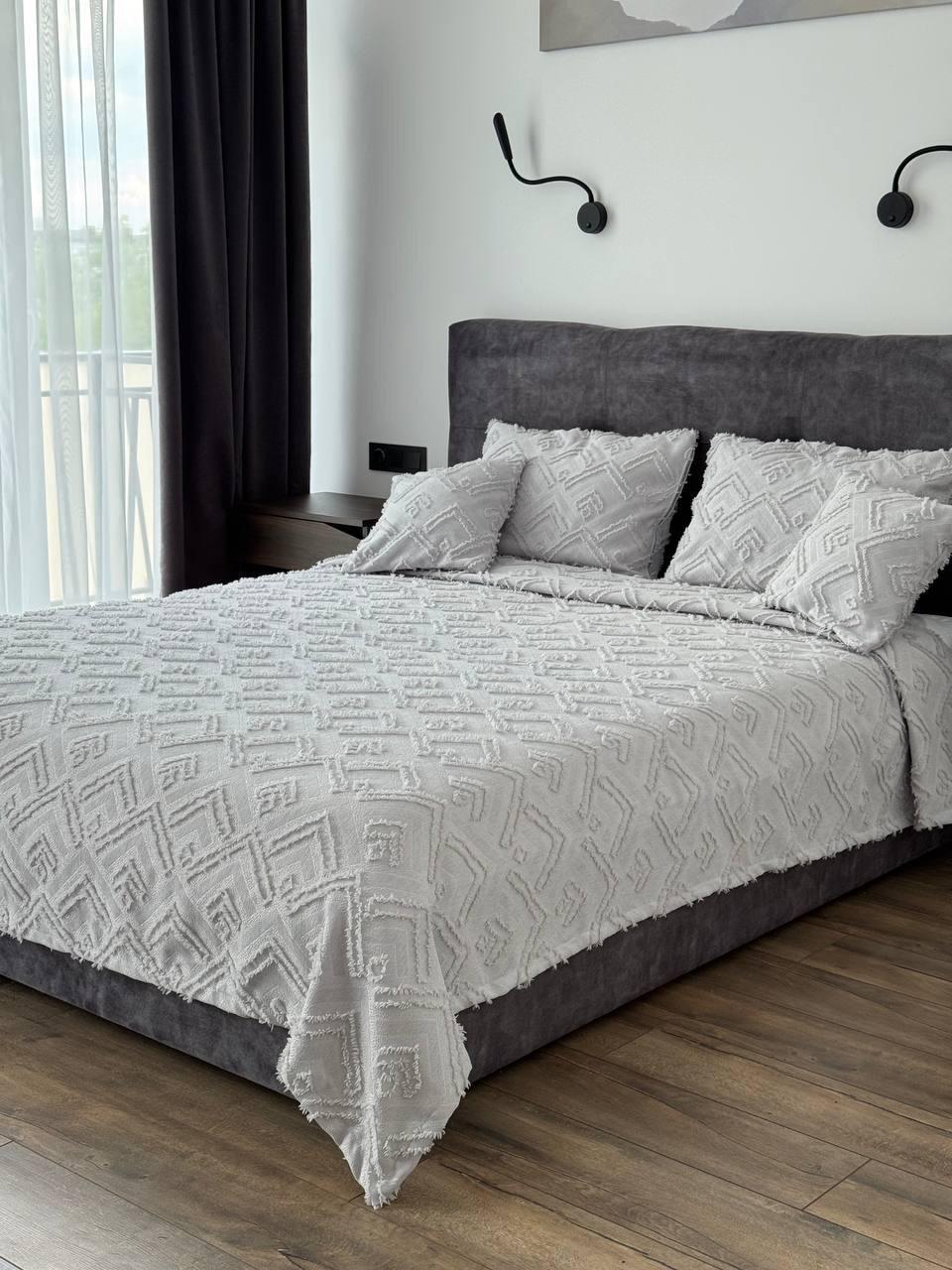 Покривало Бйорк 240x250 см Сірий (23743-8-240x250cm)