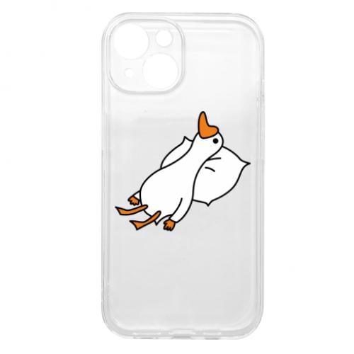 Чехол для iPhone 15 Гусь лежит (16694309-46-185156)