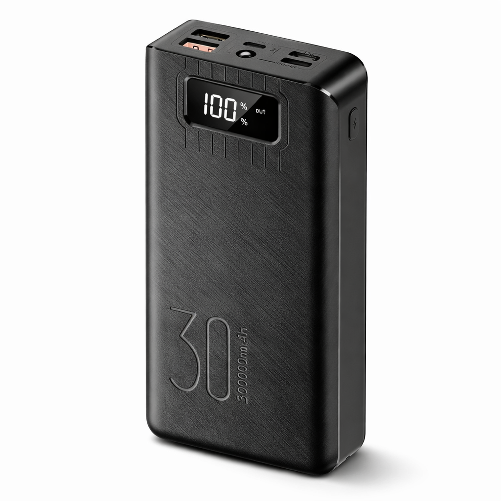 Павербанк 30000 mAh с фонариком/LED-дисплеем/2xUSB Type-C Lightning Micro-USB Черный (33497966) Павербанк 30000 mAh с фонариком/LED-дисплеем/2xUSB Type-C Lightning Micro-USB Черный (33497966)