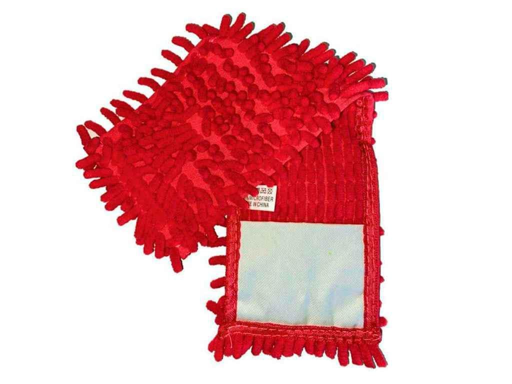 Запаска для швабри Eco Fabric з мікрофібри шиньйон 1000 пальців Червоний (811375) Запаска для швабри Eco Fabric з мікрофібри шиньйон 1000 пальців Червоний (811375)