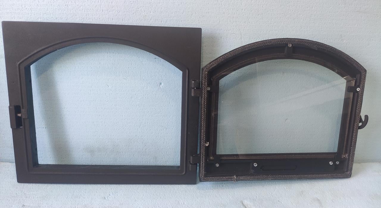 Двері для печі Замкова зі склом і регулятором піддуву 420x490 мм - фото 2 Двері для печі Замкова зі склом і регулятором піддуву 420x490 мм - фото 2