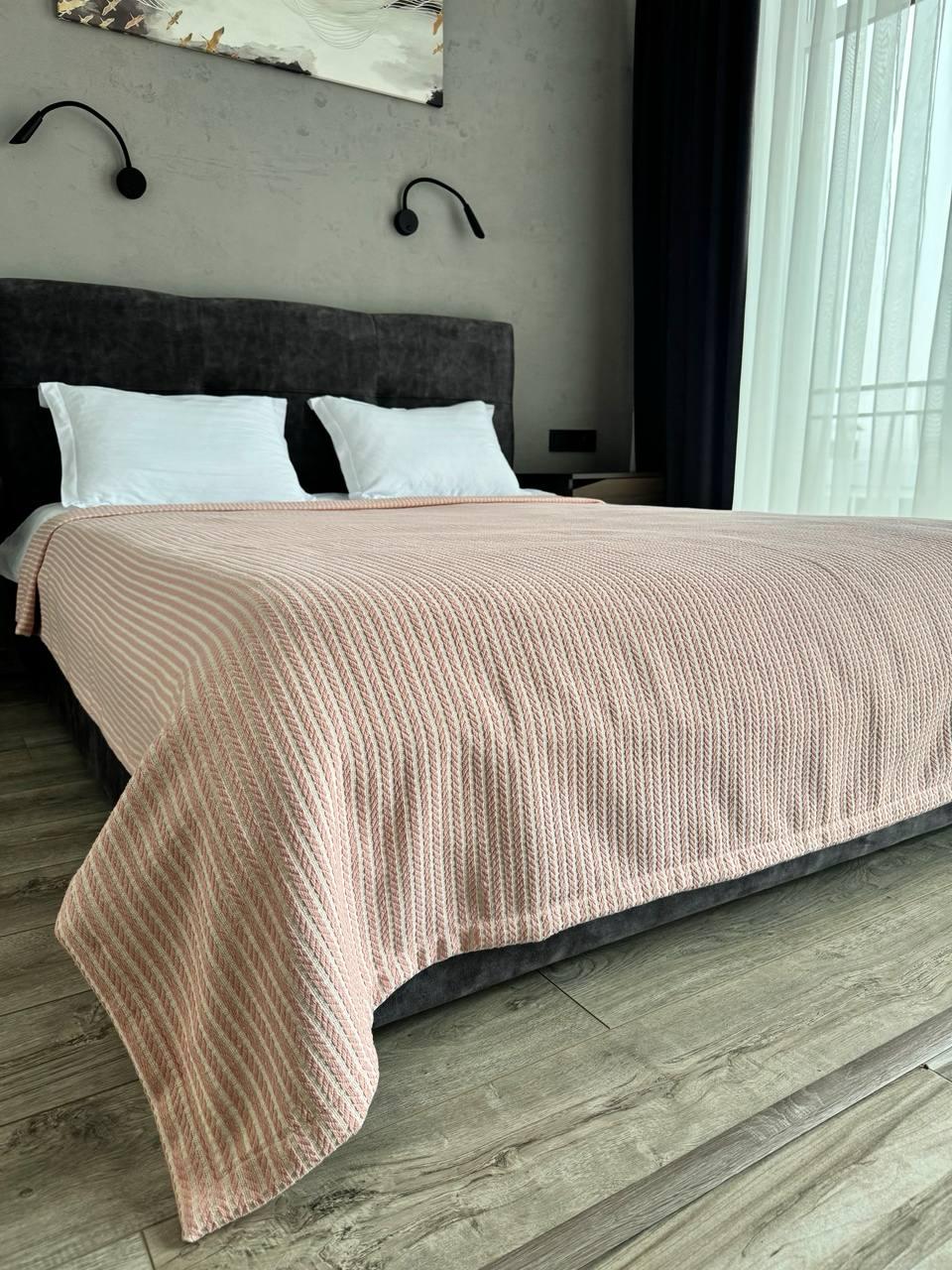 Плед хлопковый Косичка комбинированная 240x230 см Розовый (11812-F6-240x230cm) - фото 4 Плед хлопковый Косичка комбинированная 240x230 см Розовый (11812-F6-240x230cm) - фото 4