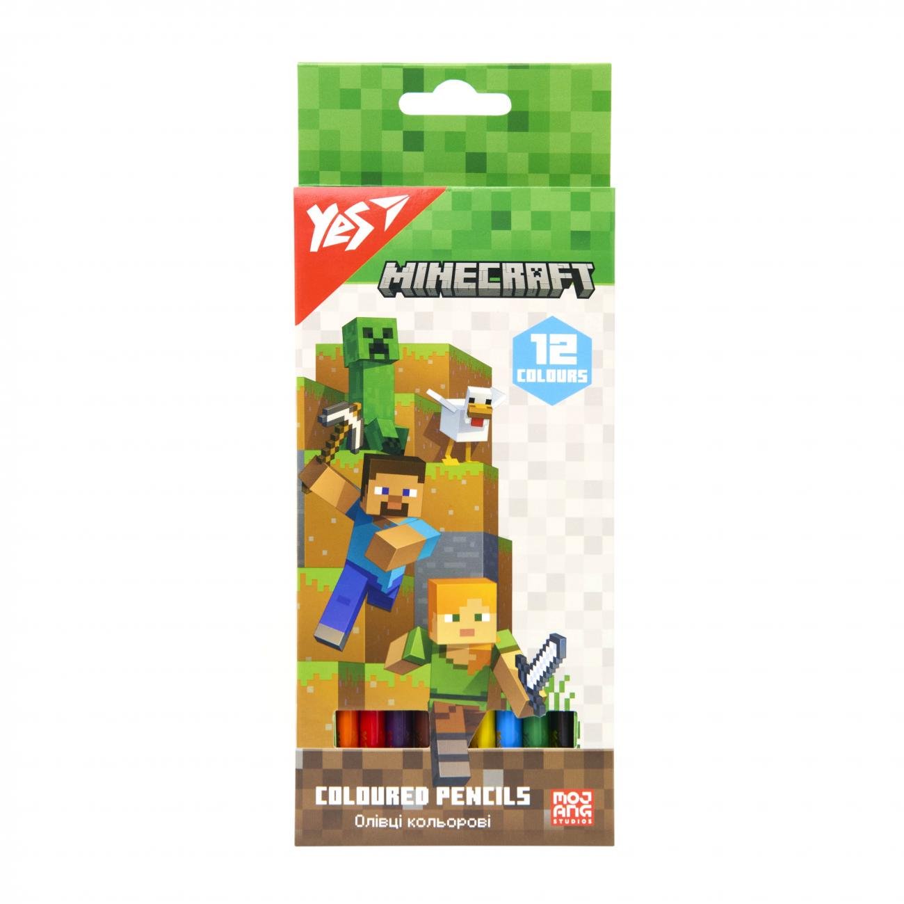 Олівці кольорові YES Minecraft 12 кольорів (MTT-198790)