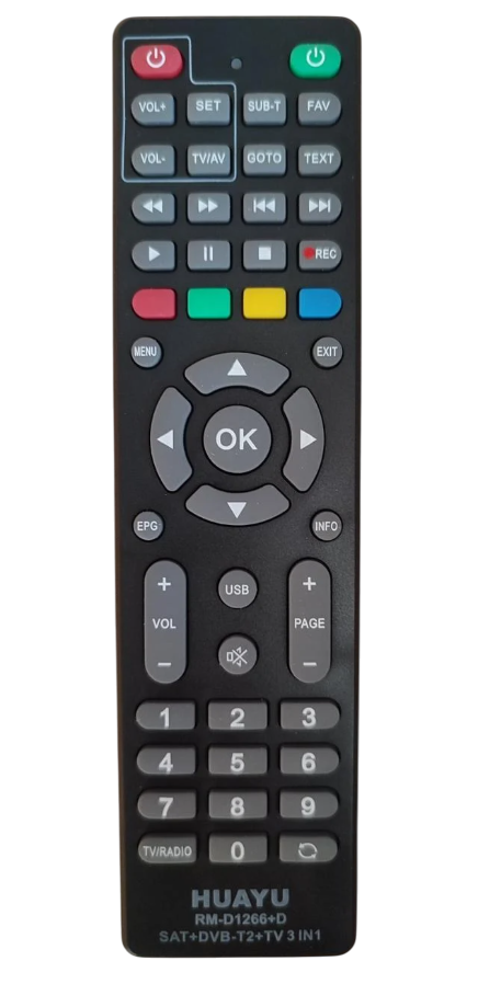 Универсальный пульт Huayu RM-D1266+D/SAT+ DVB-T2+TV (1475643111) Универсальный пульт Huayu RM-D1266+D/SAT+ DVB-T2+TV (1475643111)