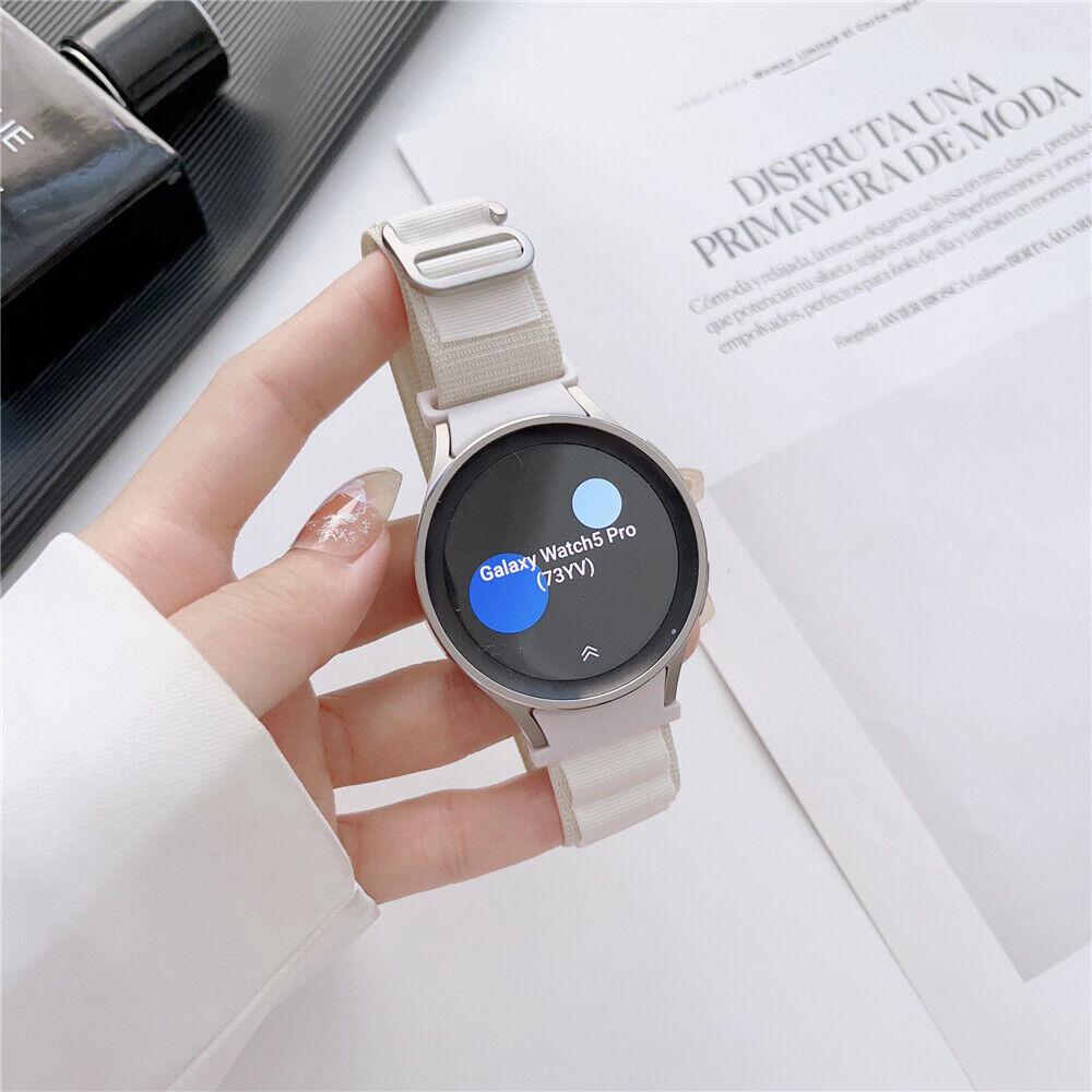 Ремешок нейлоновый Watchbands Cloth Wave для Samsung Galaxy Watch 4 Classic 46 мм Белый (EP05-0WB10346981) - фото 5