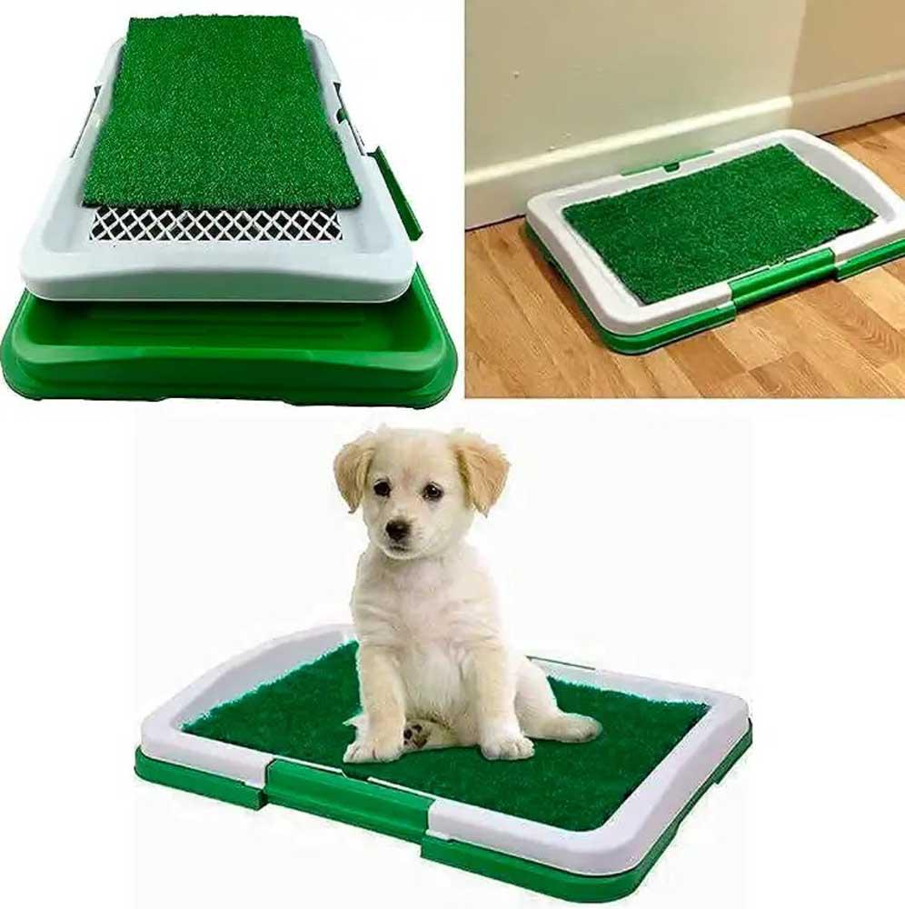 Лоток-туалет для собак з бортиками і штучною травою 47х34 см - фото 8