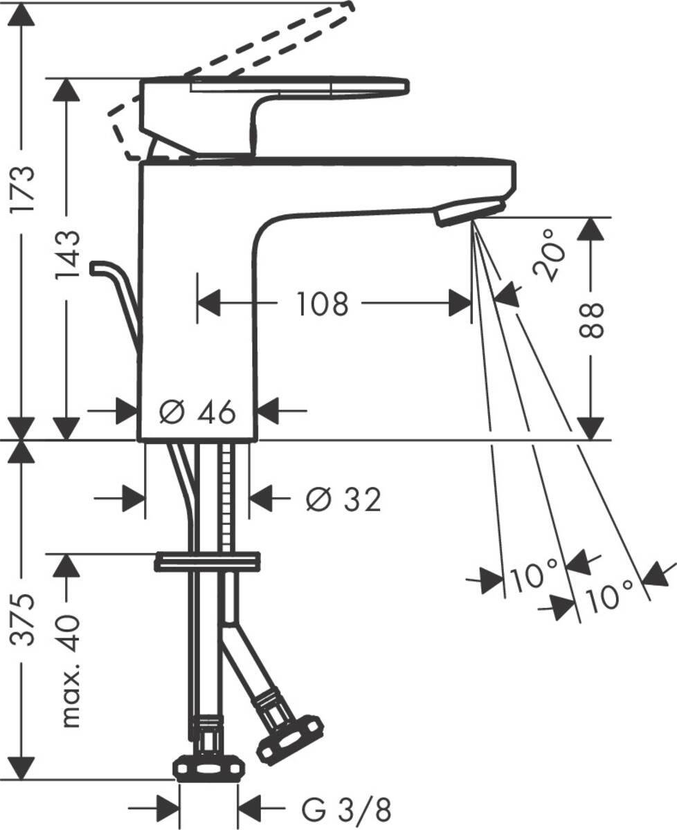 Смеситель для раковины Hansgrohe Logis Loop (71151000) - фото 4