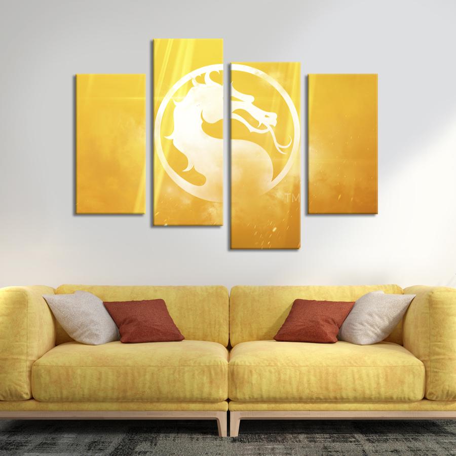 Картина на холсте Культовый символ Mortal Kombat 149x106 см (1500-42)