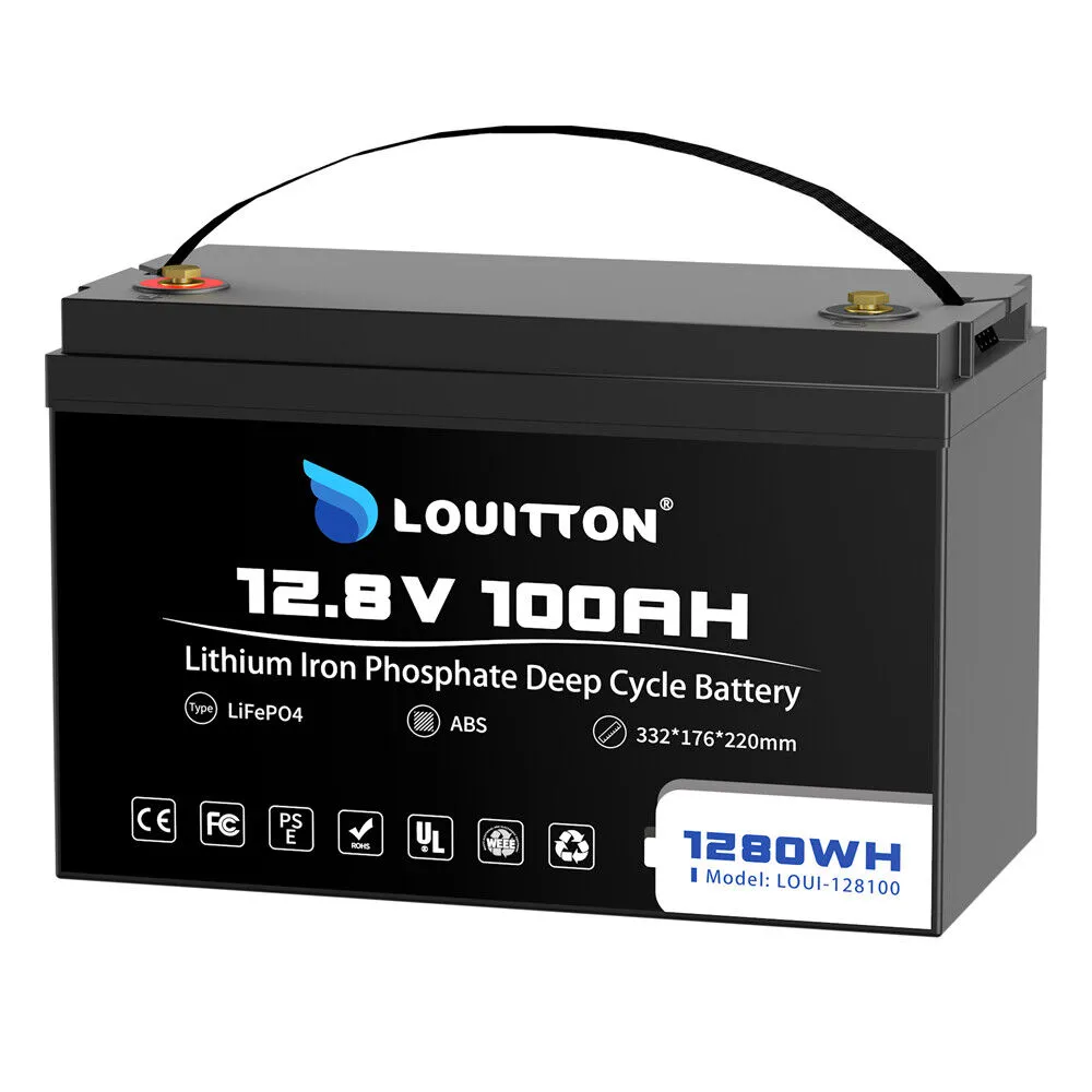 Аккумулятор Louitton LiFePO4 12V/100AH ​​1280Wh для инвертора (348408)