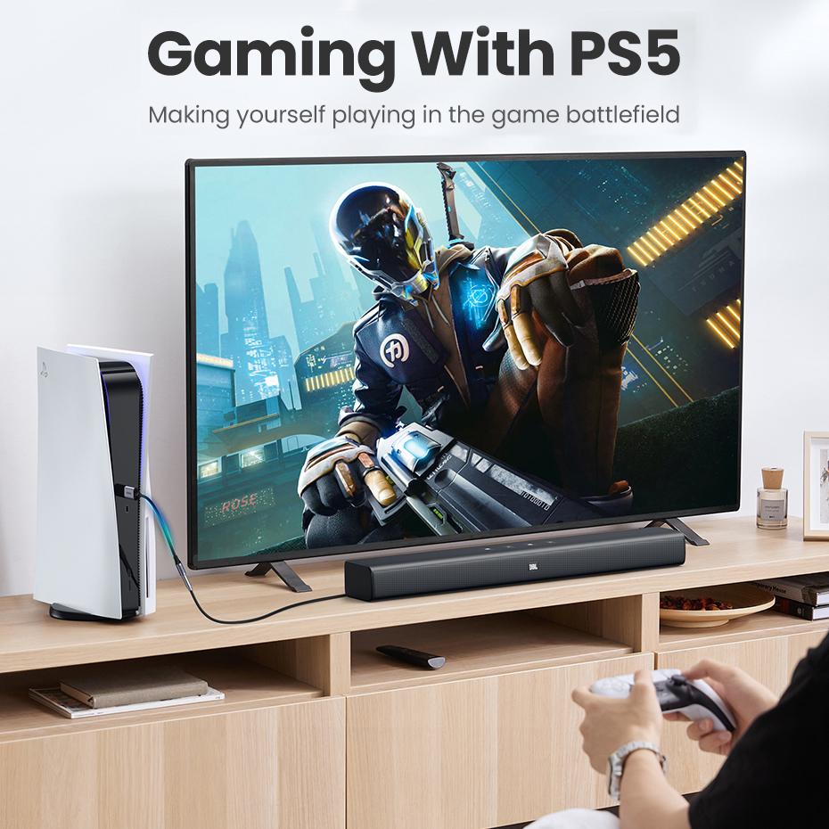 Карта зовнішня звукова з підтримкою мікрофона UGREEN CM477 USB 3,5 мм TRRS 4pin Audio Adapter 25 см Gray (30757) - фото 3 Карта зовнішня звукова з підтримкою мікрофона UGREEN CM477 USB 3,5 мм TRRS 4pin Audio Adapter 25 см Gray (30757) - фото 3