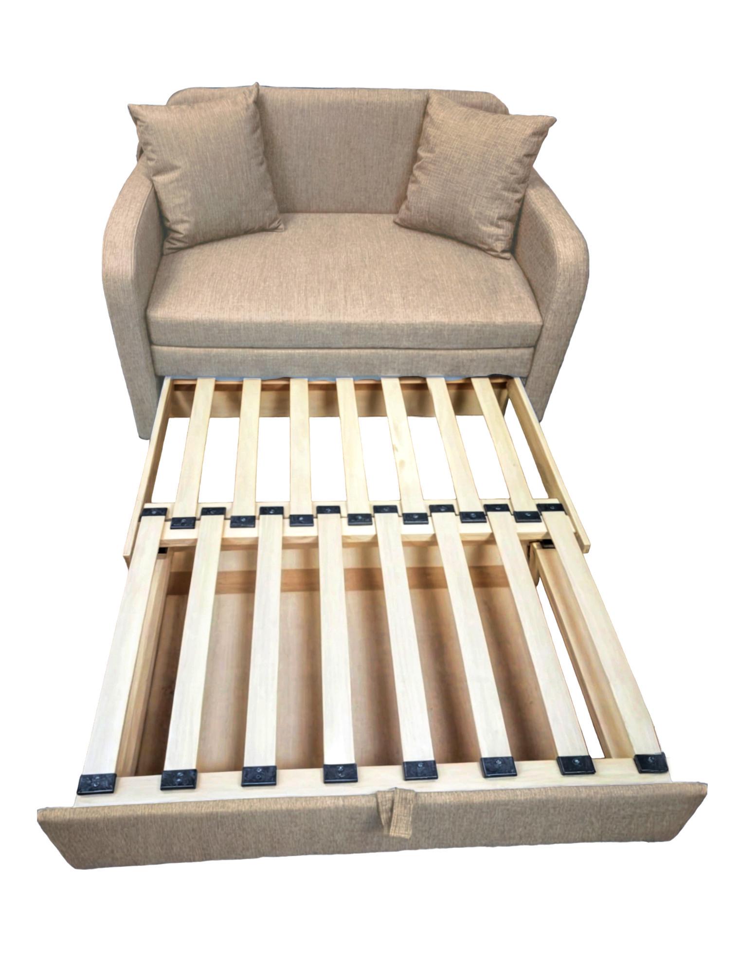 Диван м'який Tobi Sho Юніор-1.3 розкладний велюр Крокус 1480х800х800 мм 07 Бежевий - фото 2