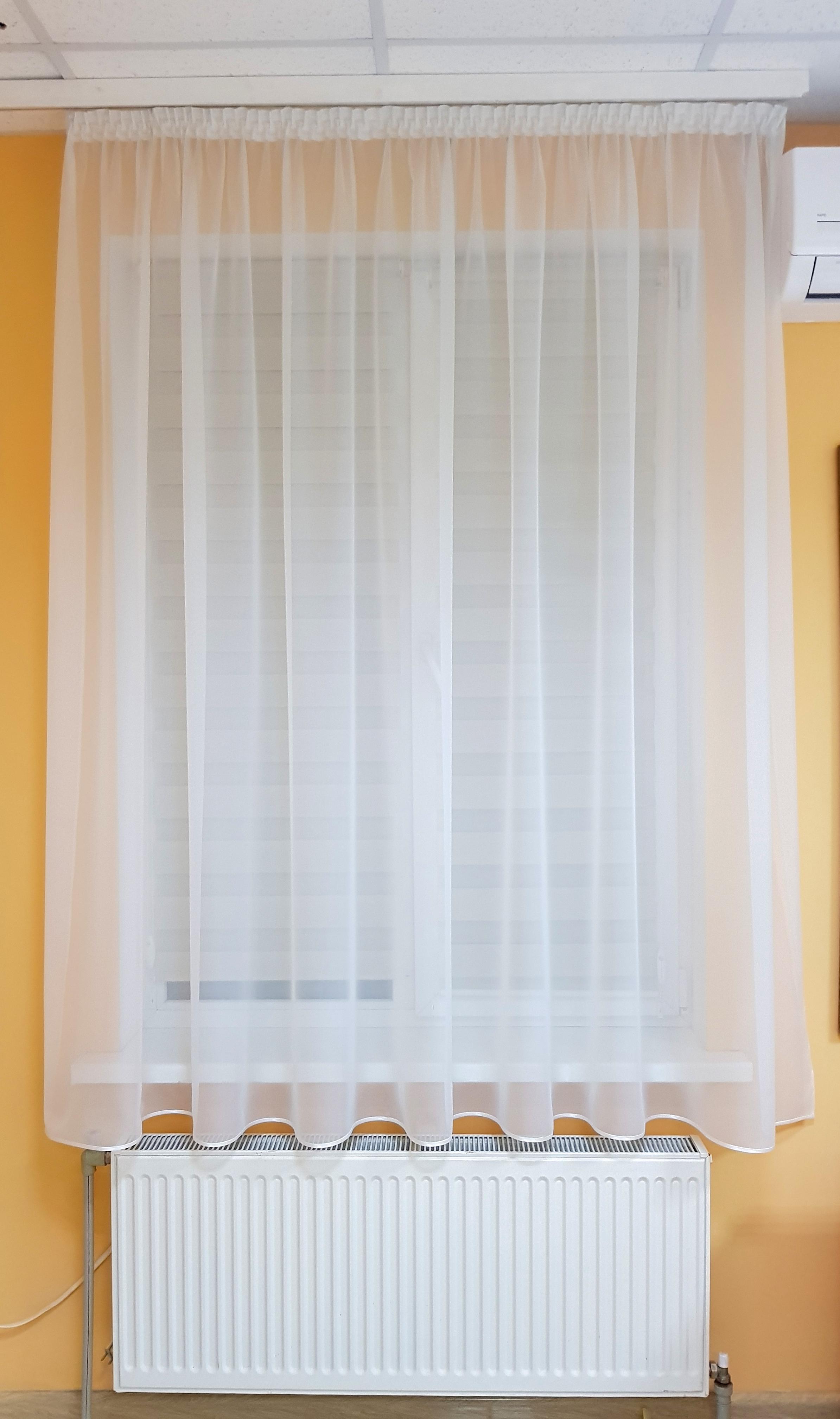 Тюль до підвіконня Firanka Шифон карниз 150 см Білий (22_7а)