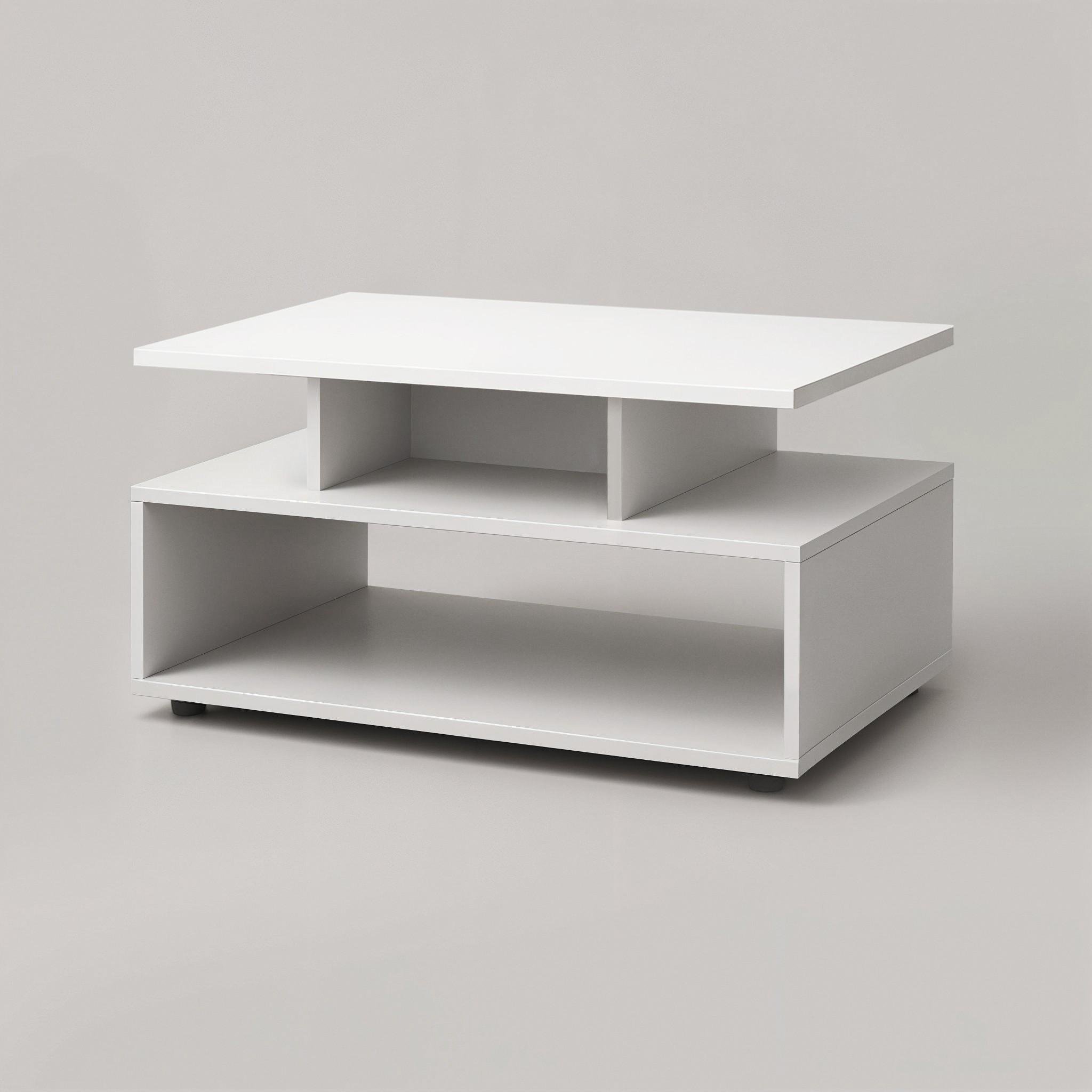 Журнальный стол с полками Carlos 800х500х400 мм Белый - фото 2 Журнальный стол с полками Carlos 800х500х400 мм Белый - фото 2