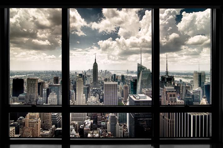 Постер плакат Окно NY Window 61x91,5 см