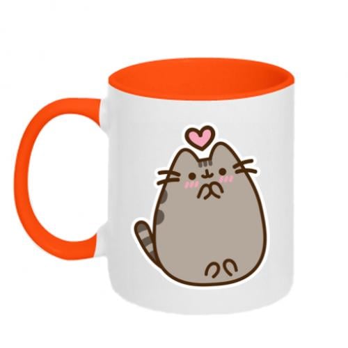 Чашка двухцветная Love Pusheen 320 мл (14316968-36-186691)