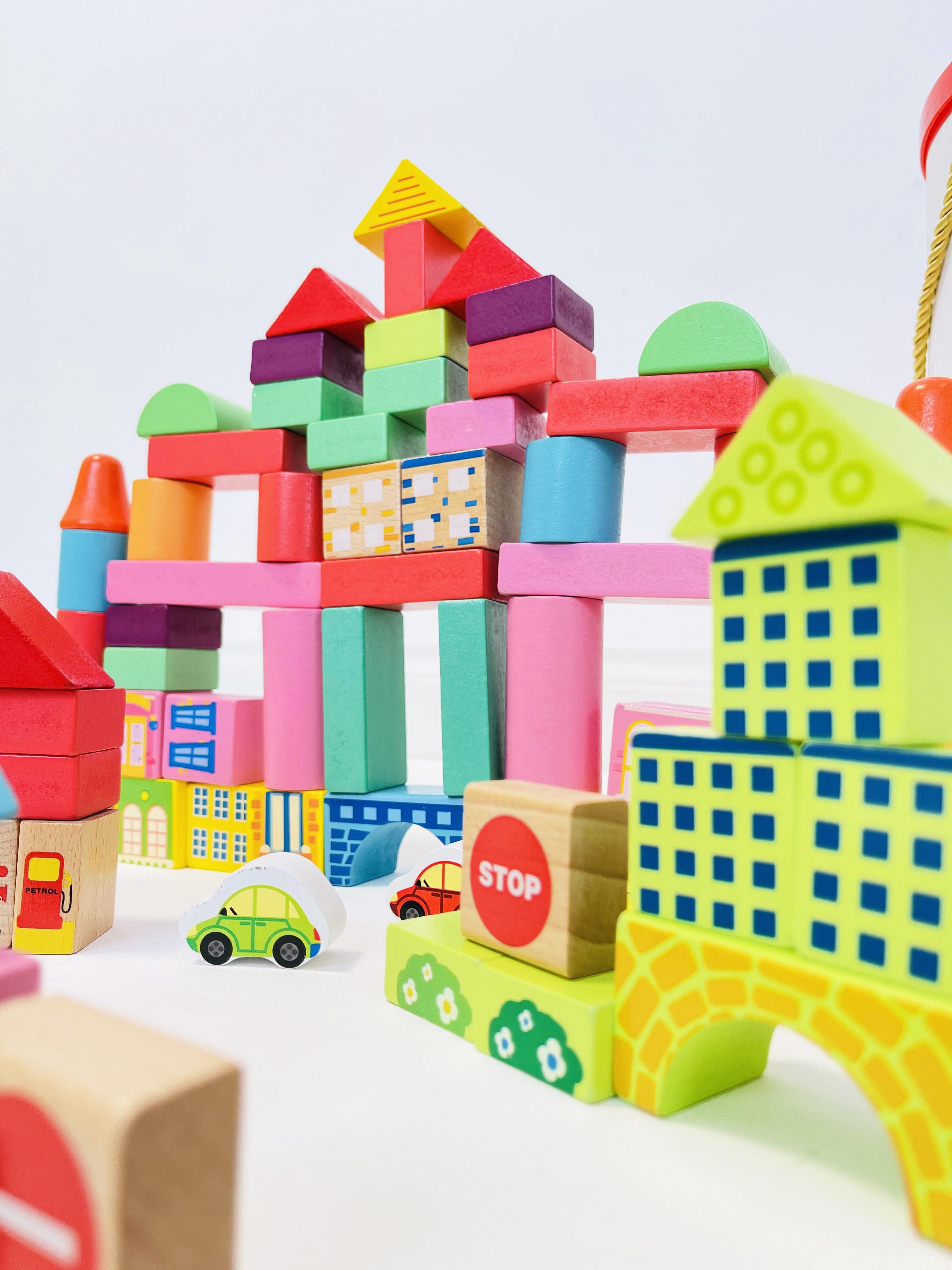 Детская деревянная развивающая игрушка конструктор город Oray - фото 9 Детская деревянная развивающая игрушка конструктор город Oray - фото 9