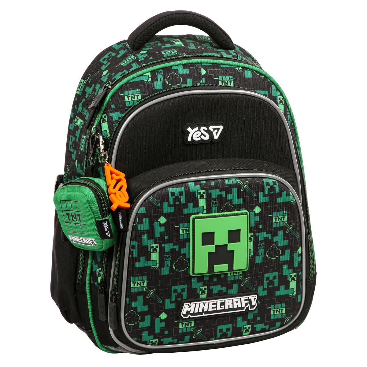 Рюкзак школьный полукаркасный YES Minecraft TNT S-91M для мальчика 38 см (550252)