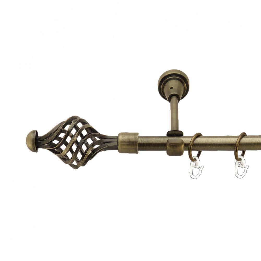 Карниз Orvit Арезо металевий однорядний відкритий гладка труба кільце металеве 16 мм 300 см Антик (7180758) Карниз Orvit Арезо металевий однорядний відкритий гладка труба кільце металеве 16 мм 300 см Антик (7180758)