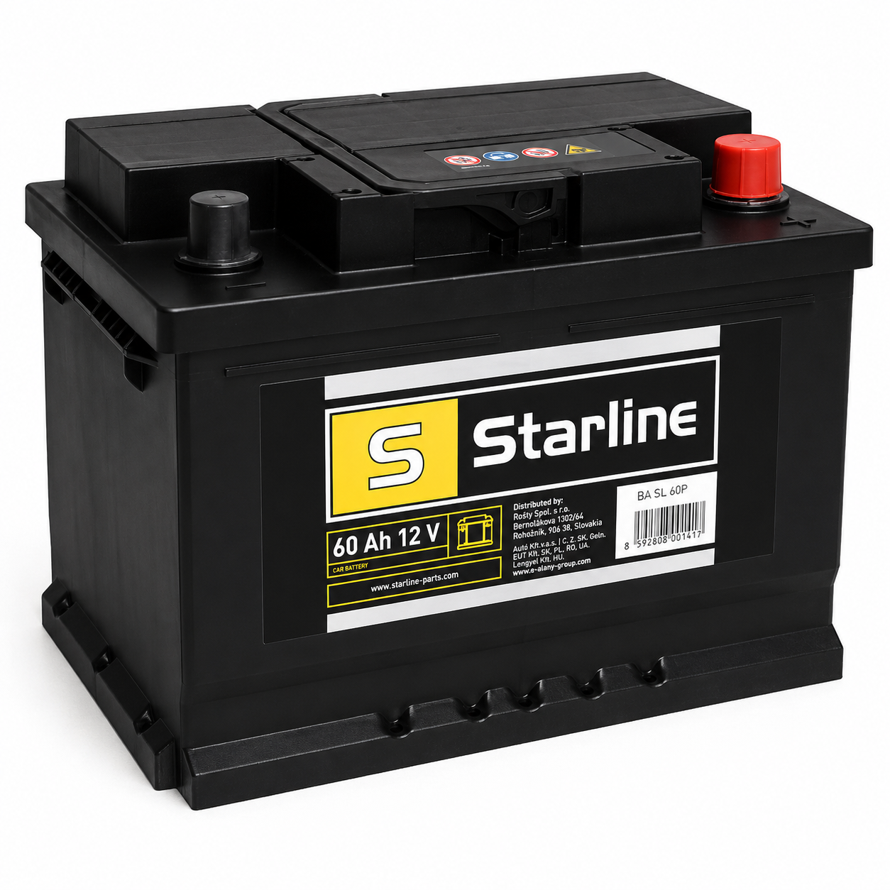 Аккумулятор автомобильный Starline 12V 60 Ah 540A R+ (BA SL 60P)