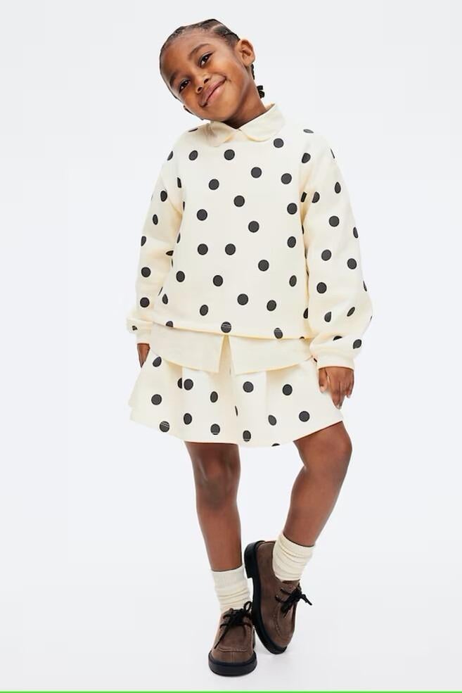 Юбка H&M Горох 92 см Молочный (1273362)