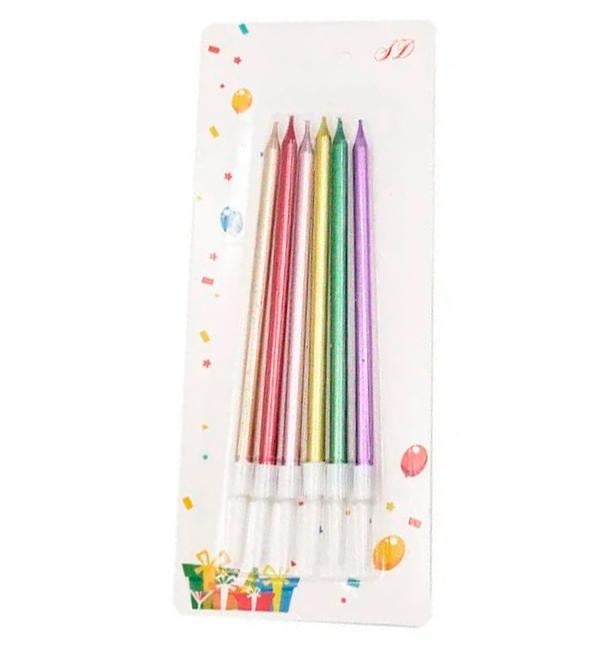 Свечи для торта Style с подставками набор 6 шт. 12,5 см