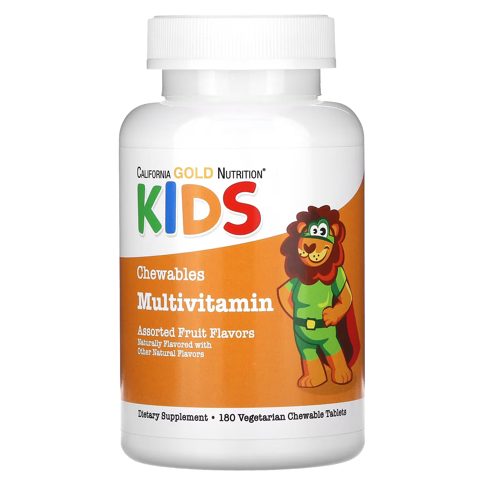 Мультивитамины California Gold Nutrition жевательные для детей с фруктовым вкусом 180 вег. таблеток