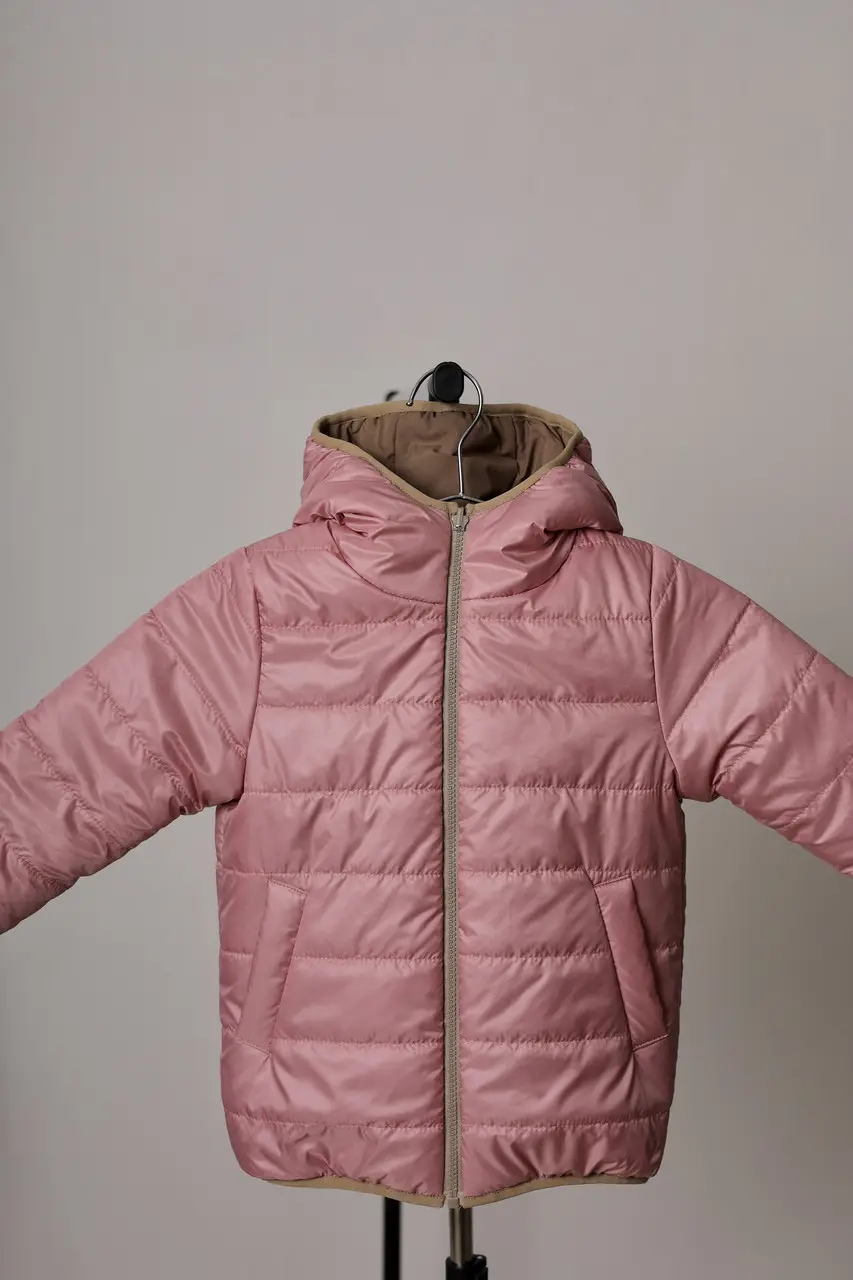 Куртка детская Саша двухсторонняя на девочку 140 см Бежевый/Розовый (саша-р140) - фото 6 Куртка детская Саша двухсторонняя на девочку 140 см Бежевый/Розовый (саша-р140) - фото 6