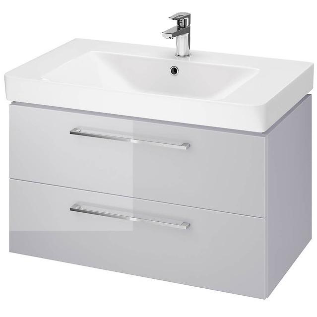 Тумба с умывальником подвесная Cersanit Lara&Mille Set B391 S801-363 80x46x45 см Серый (218739)