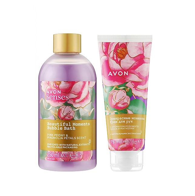 Набор женский Avon Care Beautiful Moments Чудесные моменты 2в1 250/100 мл (AV35351)