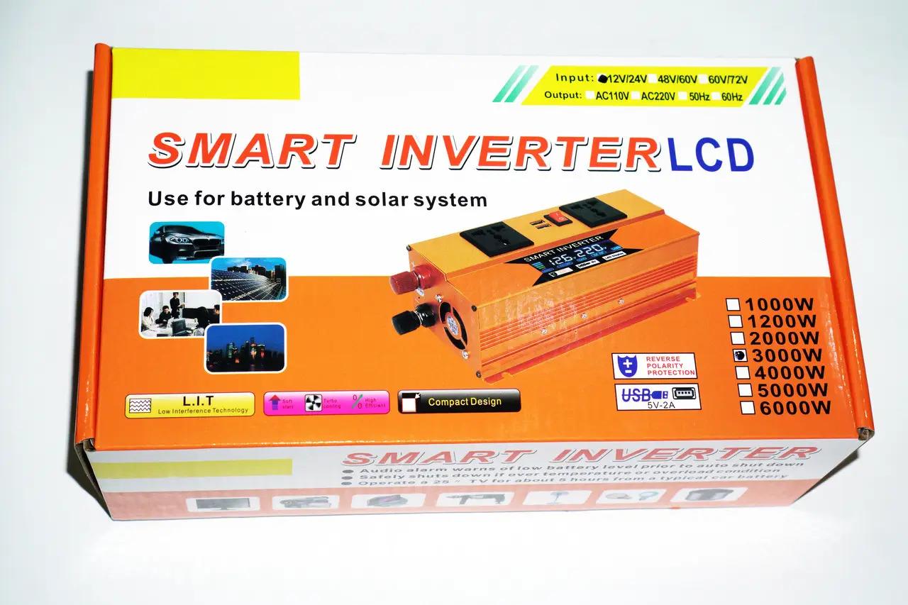 Инвертор автомобильный преобразователь напряжения 12 В-220 В 3000 Вт LCD Gold (1707906809) - фото 7 Инвертор автомобильный преобразователь напряжения 12 В-220 В 3000 Вт LCD Gold (1707906809) - фото 7