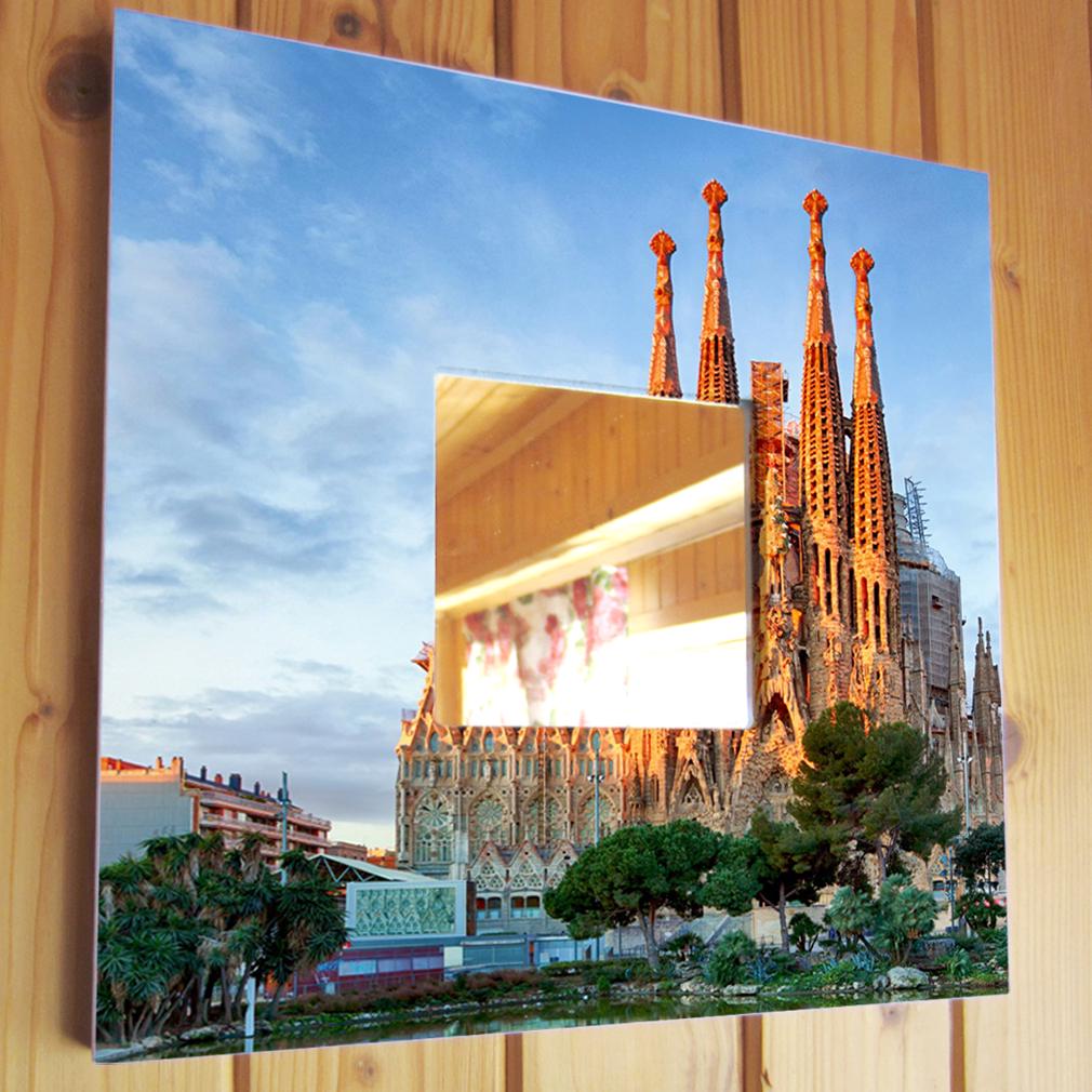 Дзеркало декоративне Саграда Фамілія Барселона Каталонія 260х260 мм (M03068)