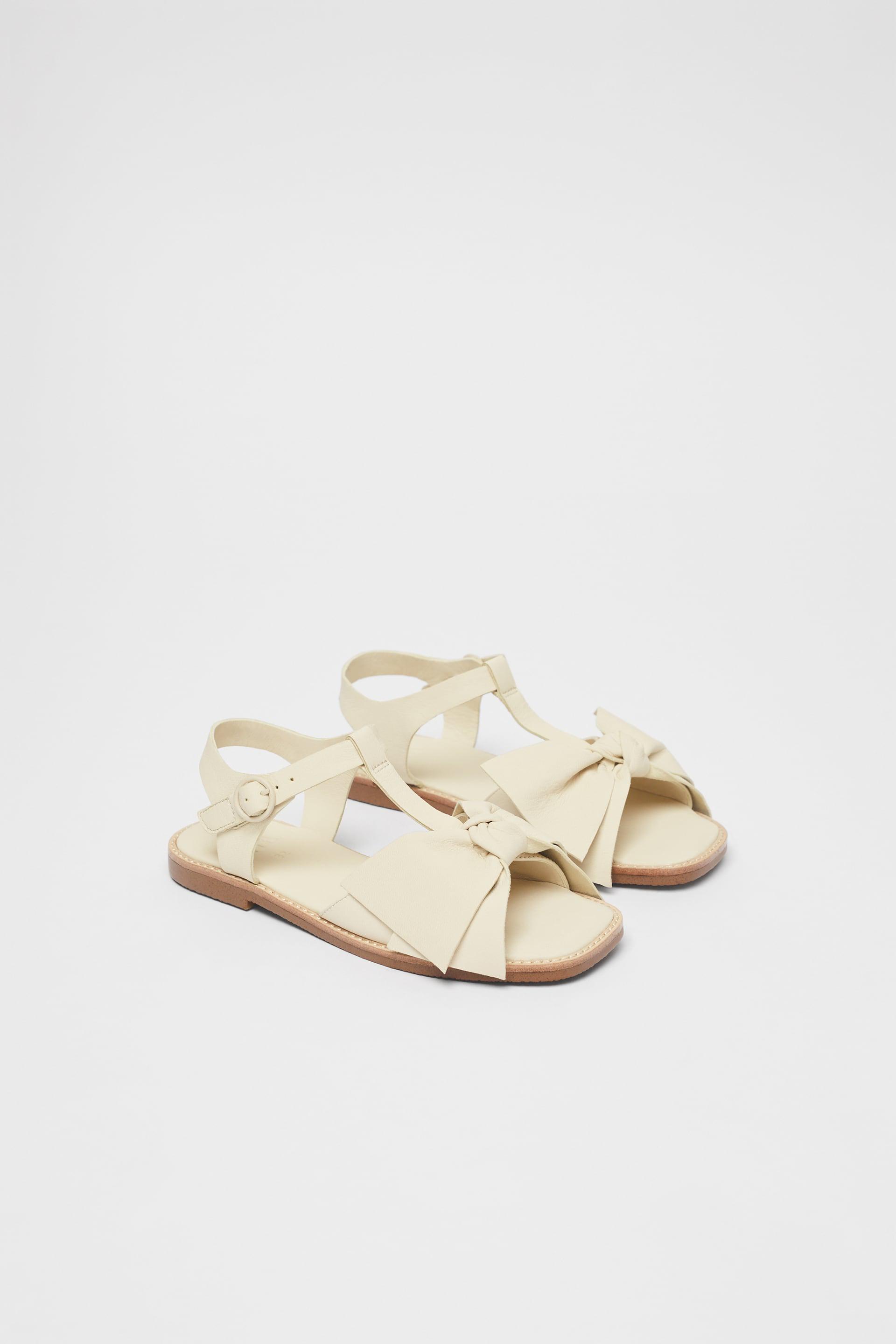 Шкіряні сандалі для дівчинки Zara р. 32 Beige (2617730001)