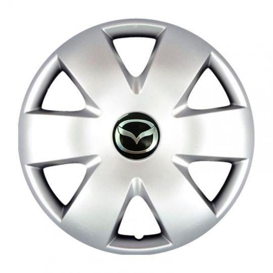 Ковпаки автомобільні SKS 308 R15 з логотипом Mazda 4 шт. Сріблястий Ковпаки автомобільні SKS 308 R15 з логотипом Mazda 4 шт. Сріблястий
