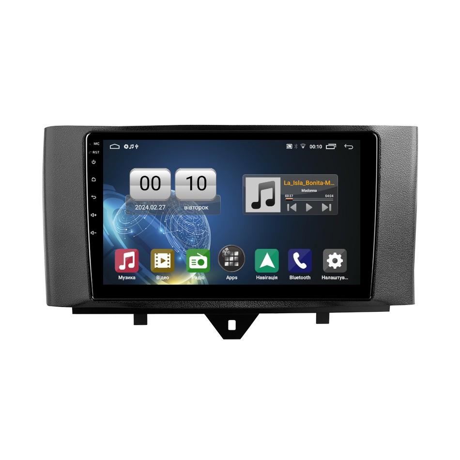 Автомагнітола штатна QIV Q1 для Mercedes Benz Smart Fortwo 2 2010-2015 9" (Q45633)