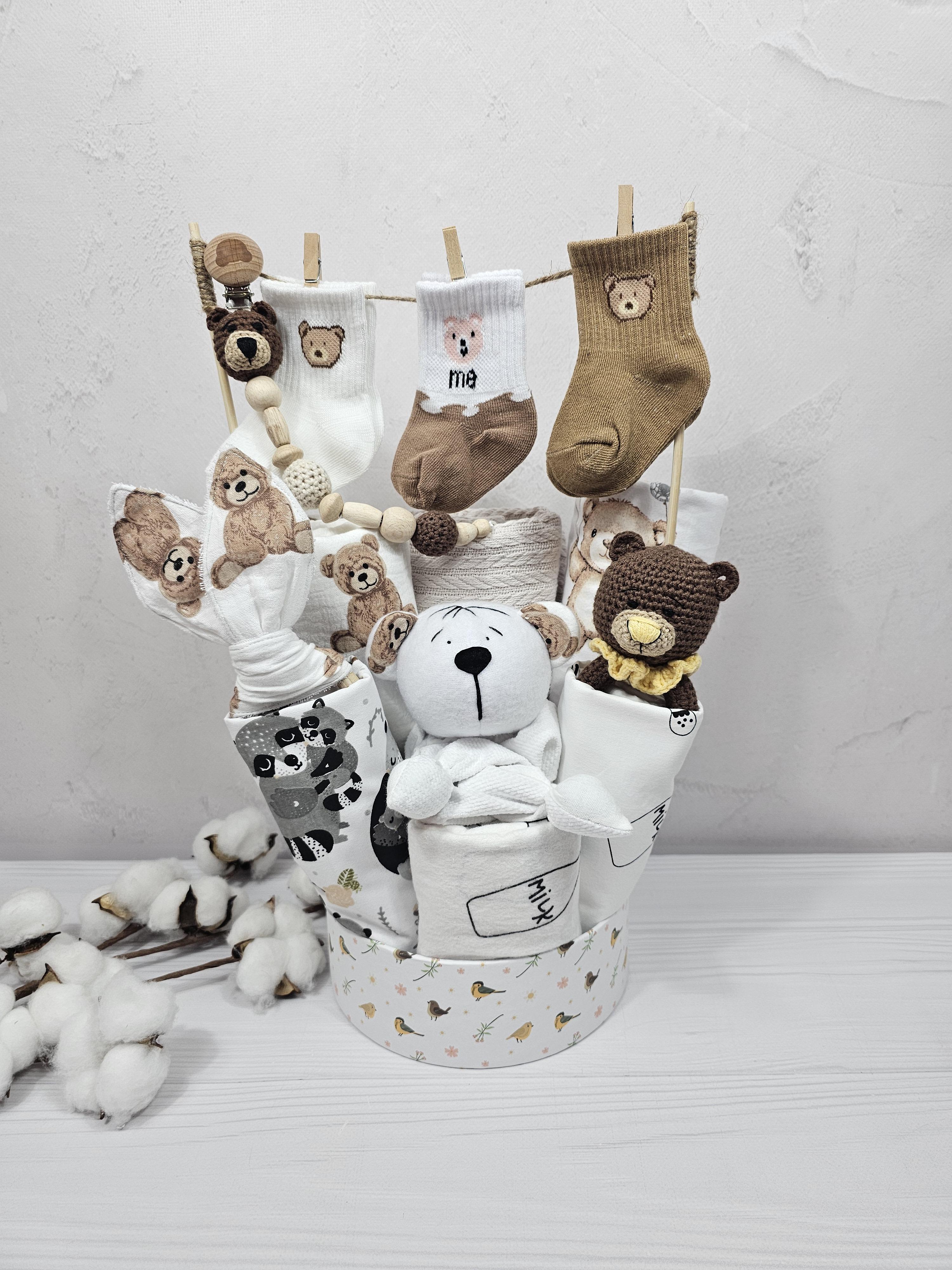 Букет из пеленок для младенцев A.L.Babybox Теди (BU 28099156)