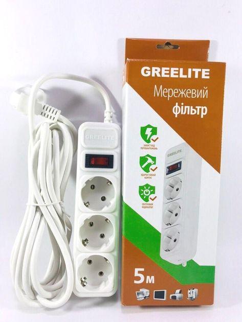 Подовжувач на 3 розетки Greelite SP3 5 м (4797) Подовжувач на 3 розетки Greelite SP3 5 м (4797)