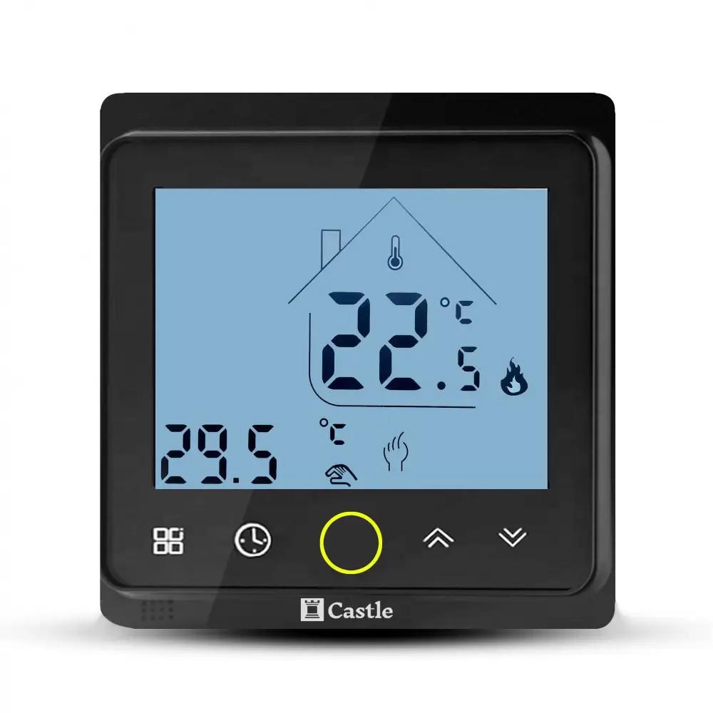 Терморегулятор настенный Castle АС829H программируемый для теплого пола Белый Терморегулятор настенный Castle АС829H программируемый для теплого пола Белый
