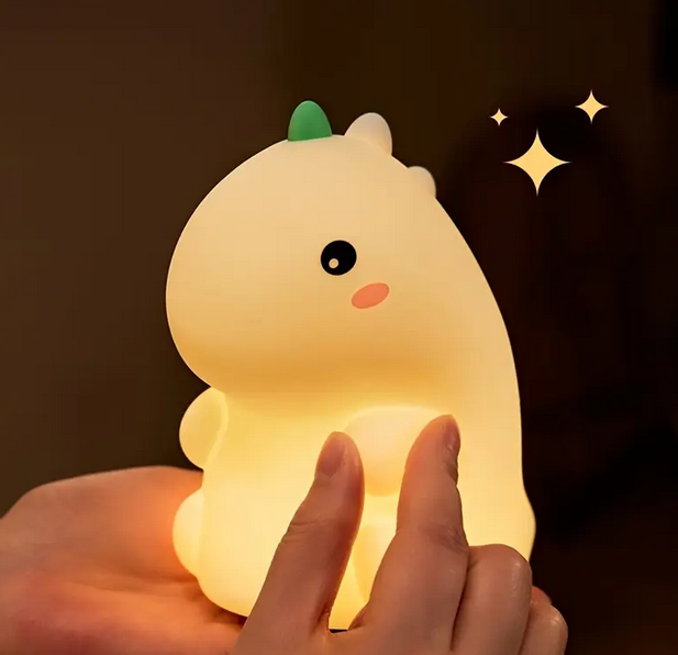 Нічник силіконовий Динозавр з таймером Білий (SAM-900) - фото 3 Нічник силіконовий Динозавр з таймером Білий (SAM-900) - фото 3