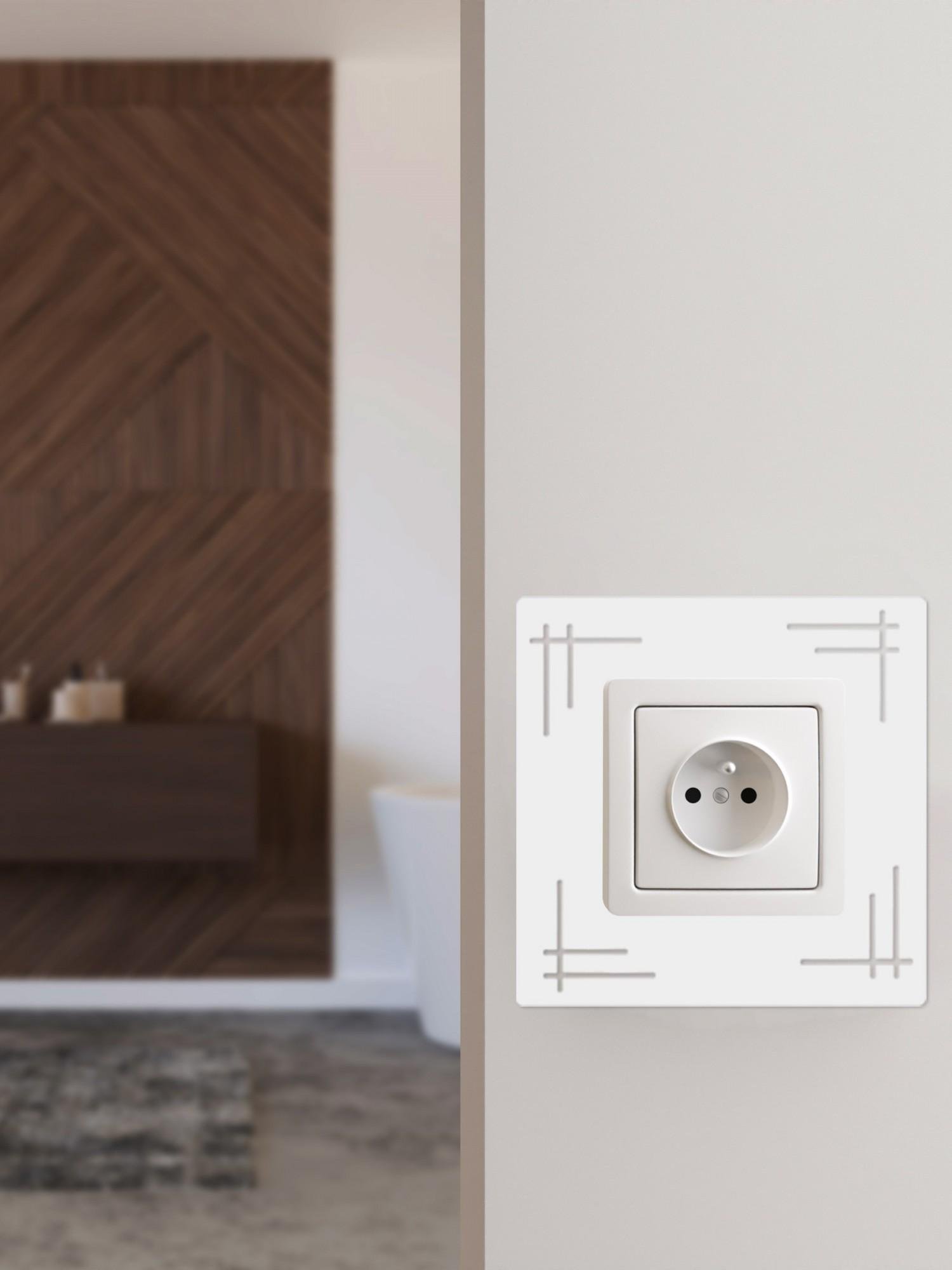 Наклейка интерьерная под выключатель №5 на стену 1 шт. Белый (21994120) Наклейка интерьерная под выключатель №5 на стену 1 шт. Белый (21994120)