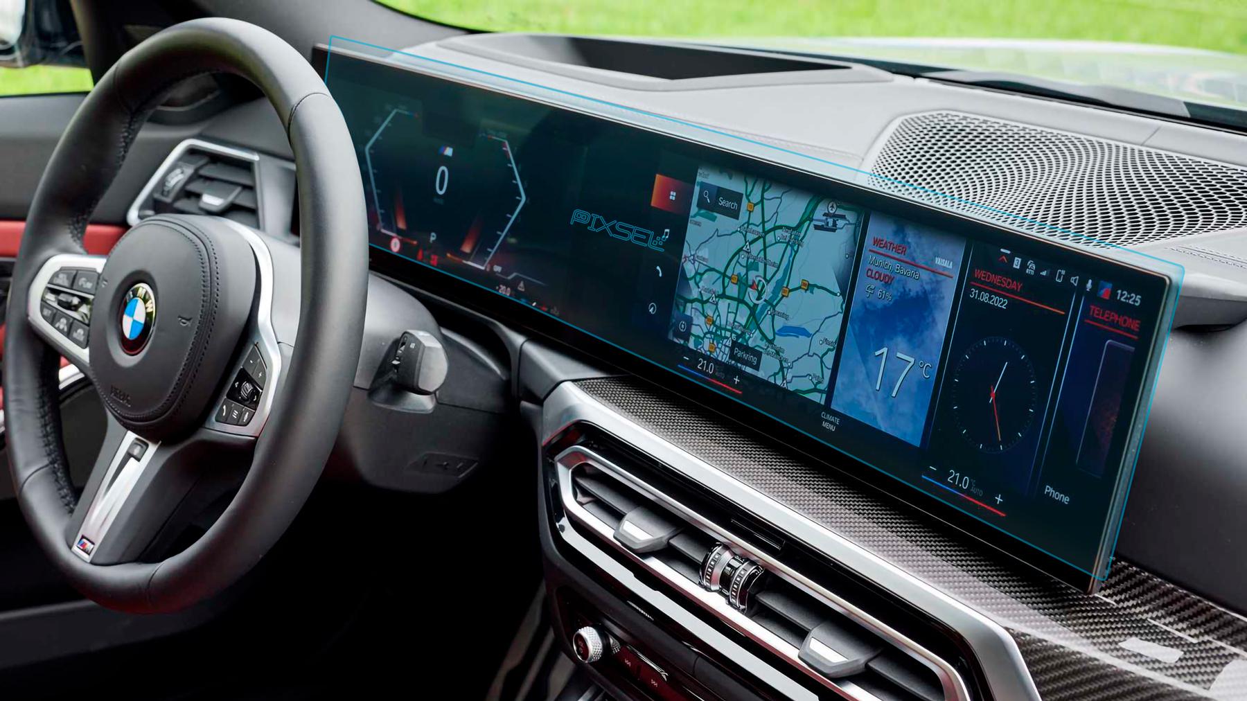 Защитное стекло Pixsel гибридное матовое на панель приборов BMW 4/M4-30,1" 2023 G82/G83 Защитное стекло Pixsel гибридное матовое на панель приборов BMW 4/M4-30,1" 2023 G82/G83