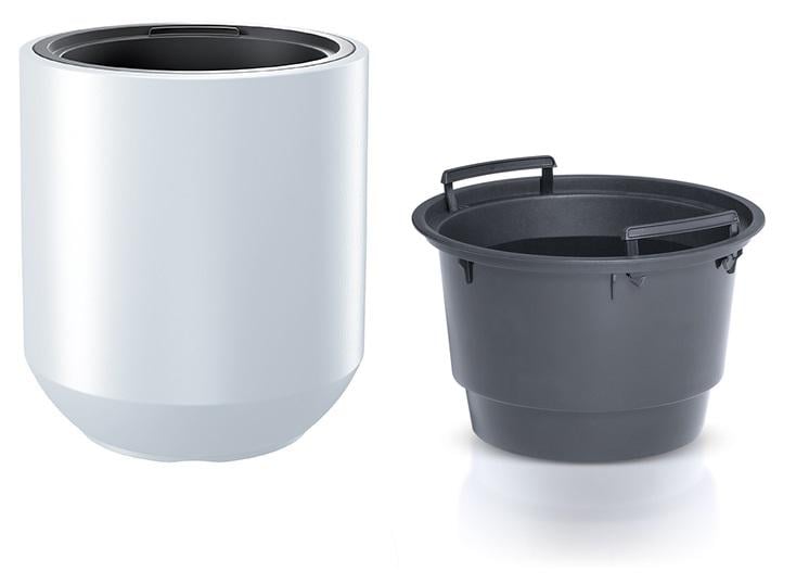 Горшок для цветов Prosperplast HEOS H-44 см круглый с вкладышем Белый