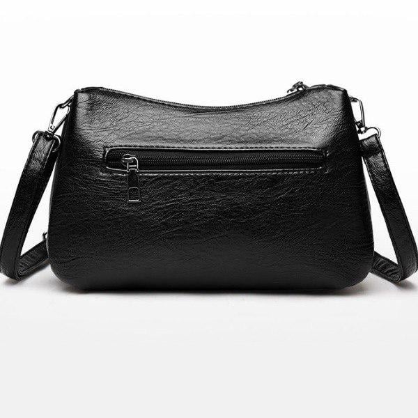 Сумка из экокожи со съемным ремешком 26х17х10 см Черный (KA00787) - фото 2 Сумка из экокожи со съемным ремешком 26х17х10 см Черный (KA00787) - фото 2