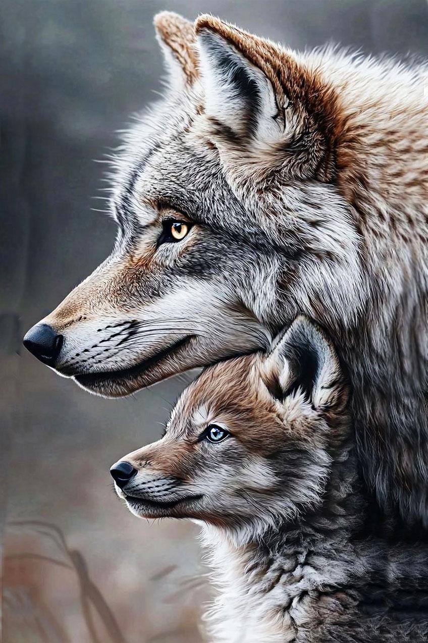 Алмазна мозаїка MY-Art Сила зграї на підрамнику круглі алмази 40х60 см (AR-3311)