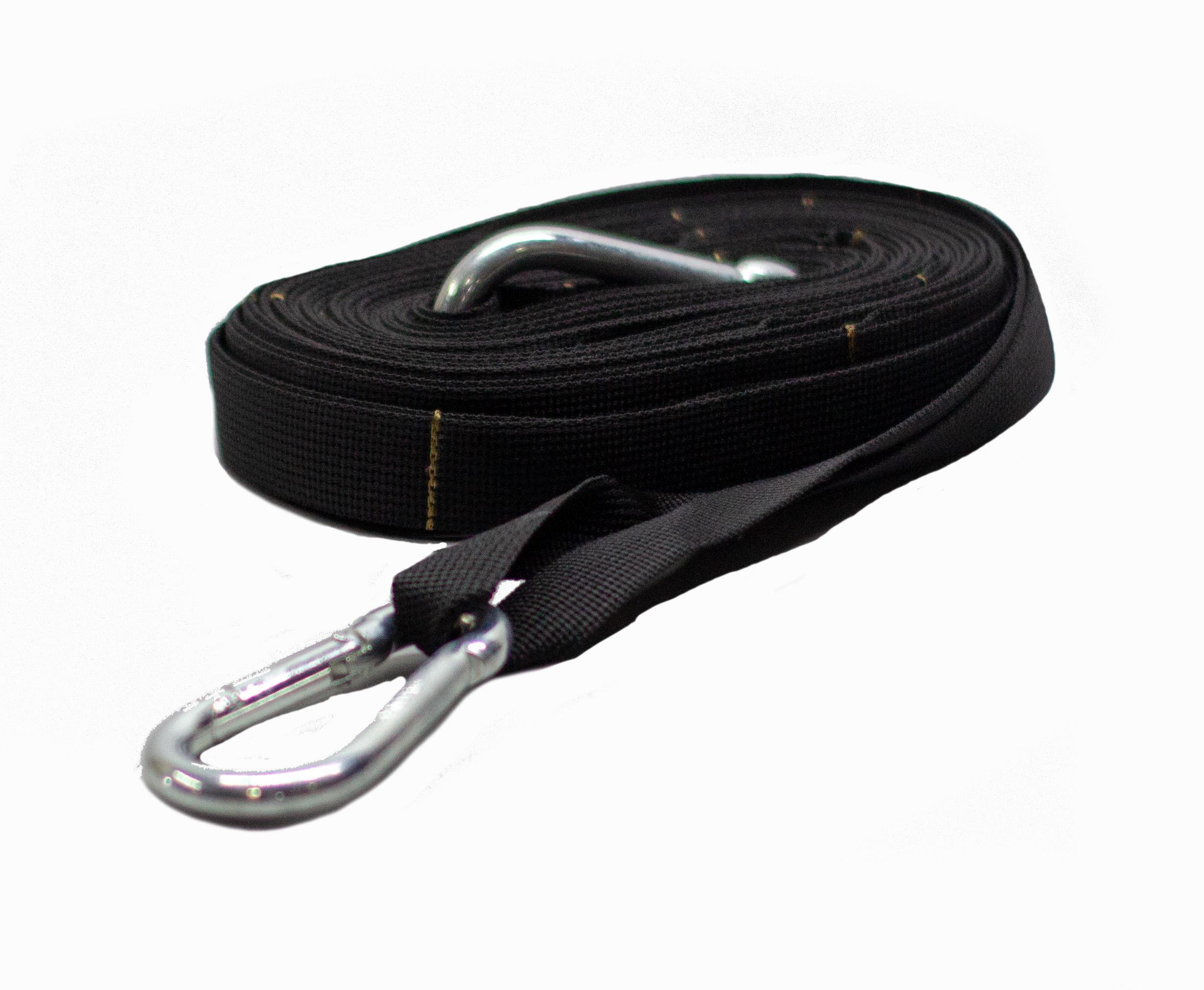 Стропа эвакуационная с итогом и двумя карабинами 2,5 см 6 м Олива (9215916)