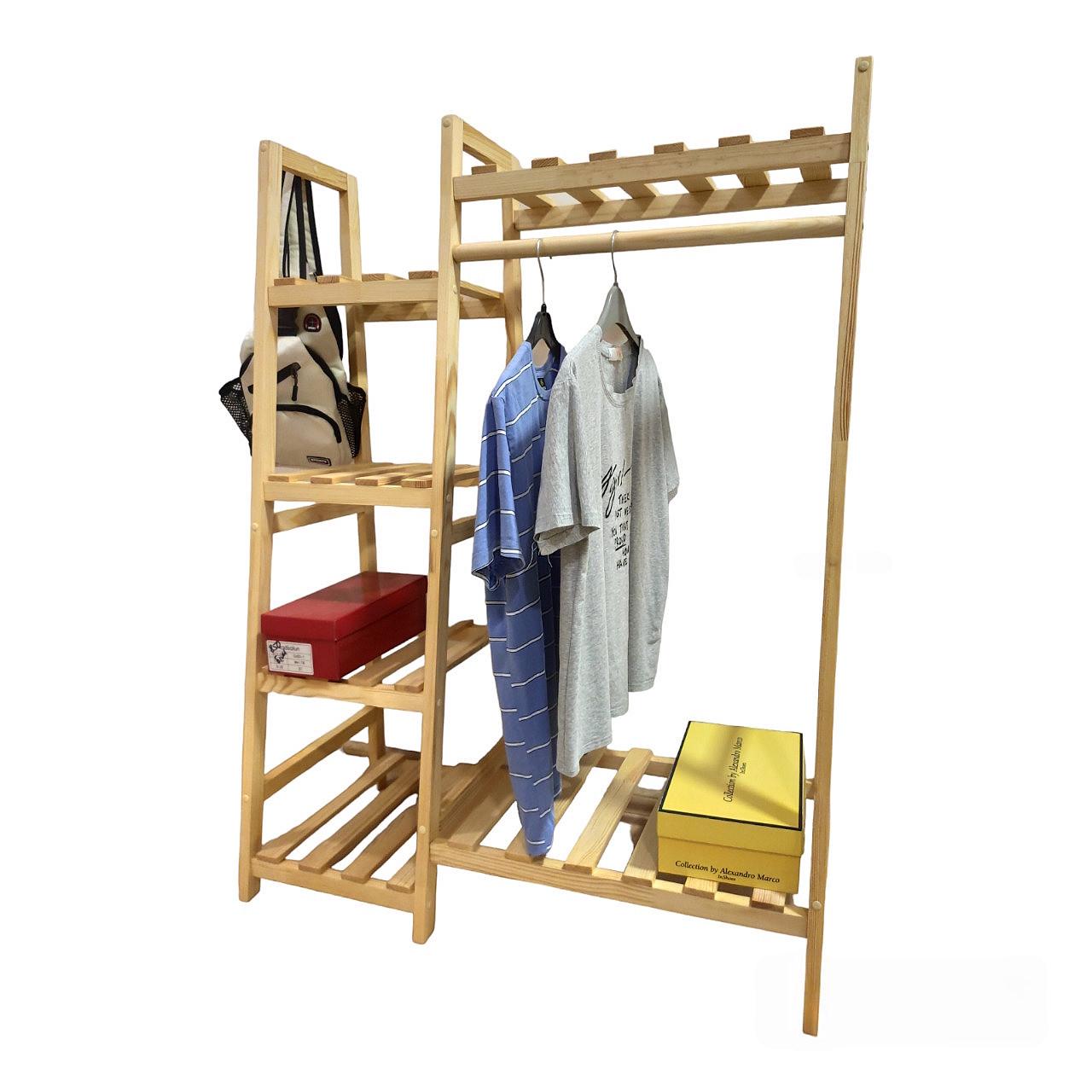 Вешалка-стойкая для одежды напольная деревянная с полками (2603011347) - фото 5 Вешалка-стойкая для одежды напольная деревянная с полками (2603011347) - фото 5