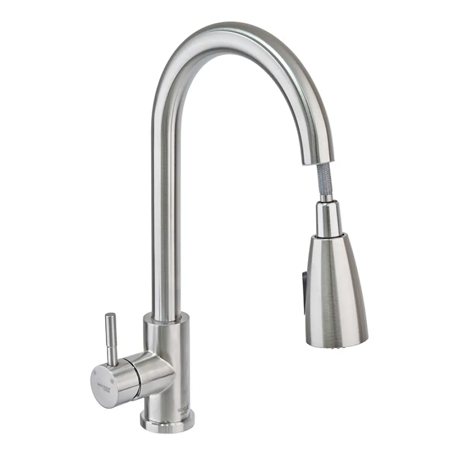 Смеситель кухонный MIXXUS SUS 014-B с выдвижной лейкой Stainless (SS0023) Смеситель кухонный MIXXUS SUS 014-B с выдвижной лейкой Stainless (SS0023)